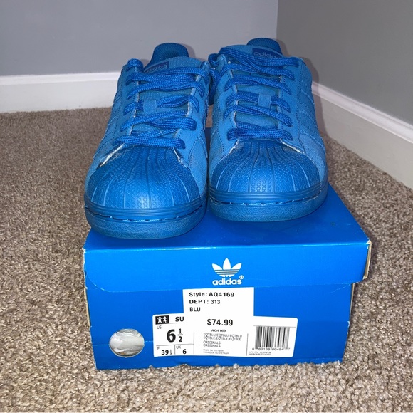 Adidas Originals AQ4169 Blue Big Kids Size 6.5 - Picture 5 of 10